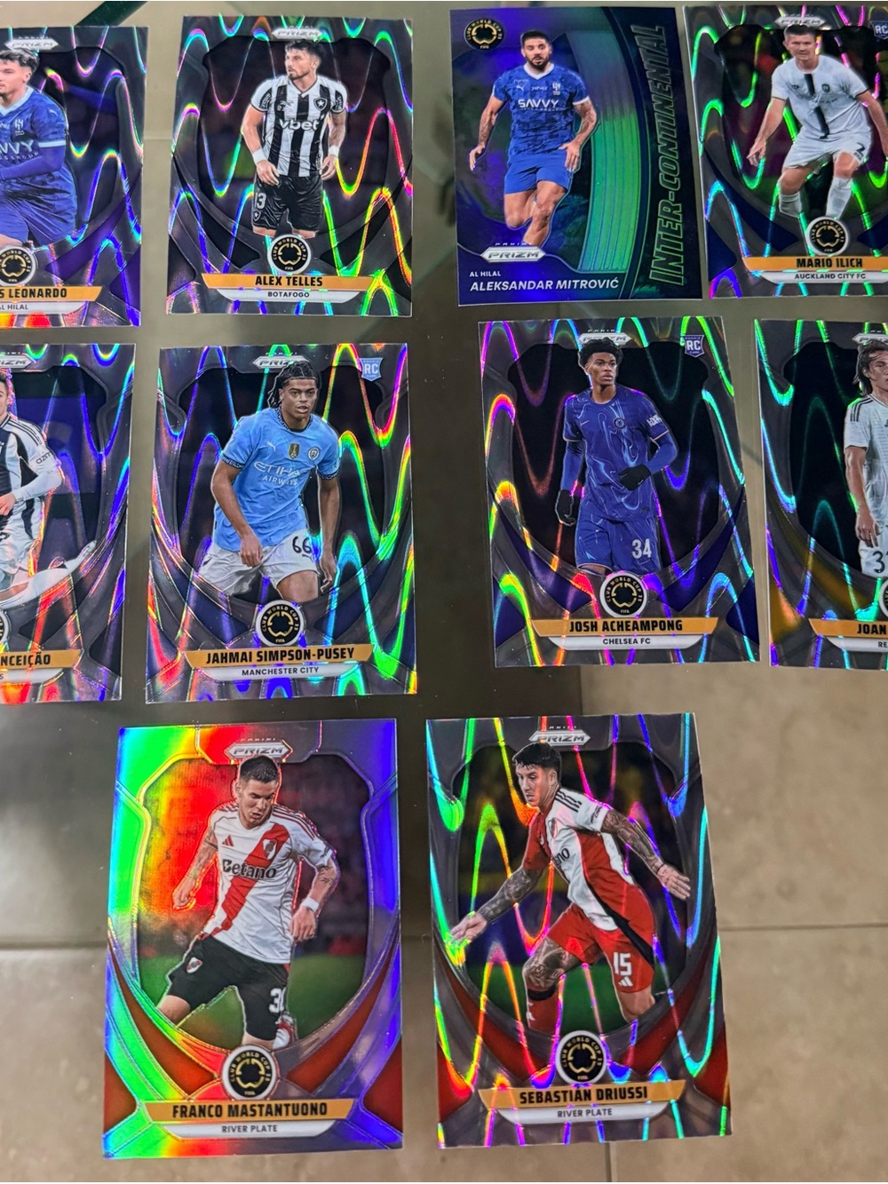 2025 Prizm FIFA Club World Cup 10 Card Raywave Silver Lot Soccer Futbol Cards Pr